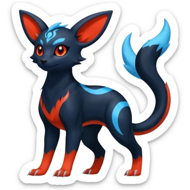 Umbreon-Amaura-Salandit-Fakémon-fusion (full body) sticker