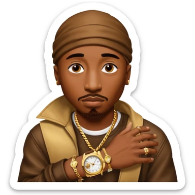 Tupac,s watch realistic detailed high quality  sticker