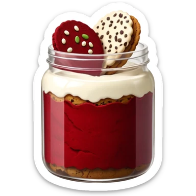Haz un tarro de galletas Red Velvet con pepitas de chocolate blanco sticker