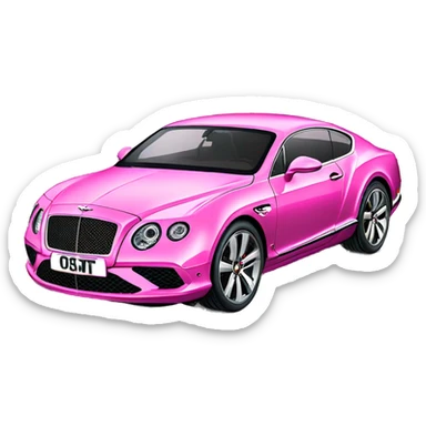 Bentley continental gt pink sparkly sticker