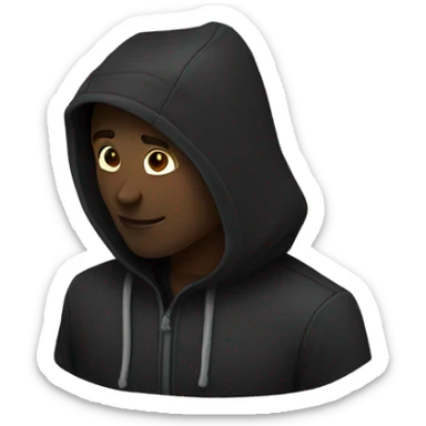 Homme Noire avec une cagoule nocta sticker