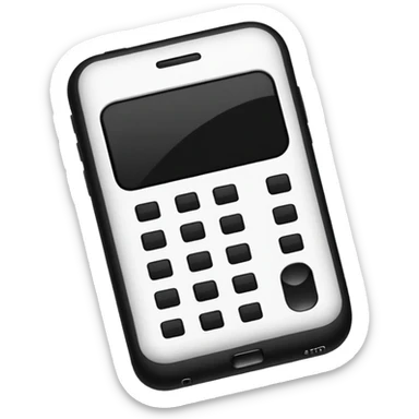 telefóno movil viejo sin emoji simple minimalista no tan viejo y sin color mas simple sticker