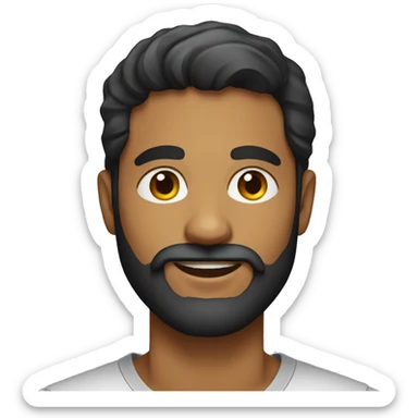 man with a beard in his 20's sri lankan sticker