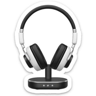 headphones stand white sticker