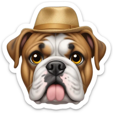 Bulldog Frances, Gorra en su cabeza sticker