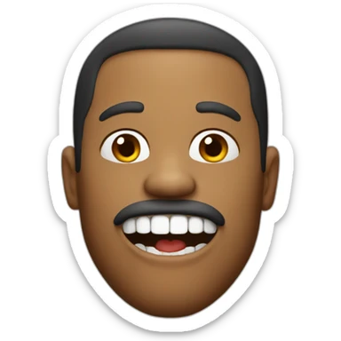 big man with buck teeth sticker