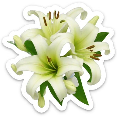 a bouquet of lilies  sticker