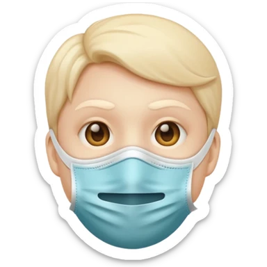 Eu quero um emoji😔 a segurar uma mascara🙂 sticker