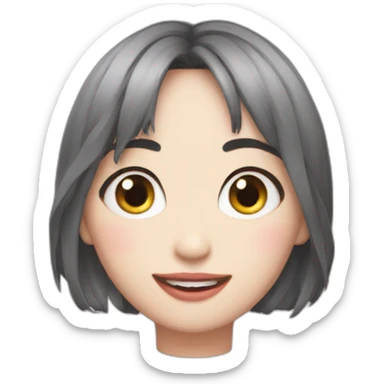 Momo de twice con estrés  sticker