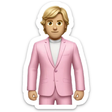 luke skywalker in all pink suite, upper body sticker