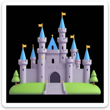 king and queen, castle background sticker