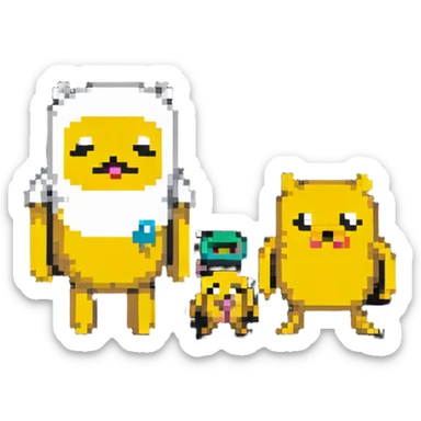 finn and jake from adventure time sticker