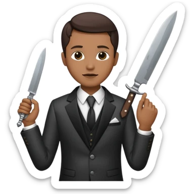 Old knife, royalty knife in the auction sticker