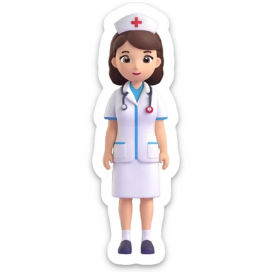 female nurse sticker