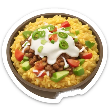 Burrito bowl sticker