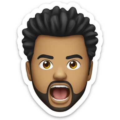 The Weeknd yelling  sticker