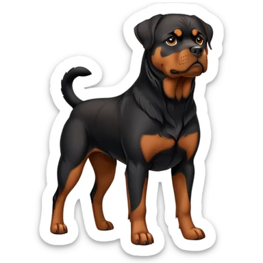 Black and brown Rottweiler dog  sticker