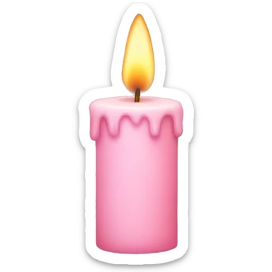 light pink candle sticker