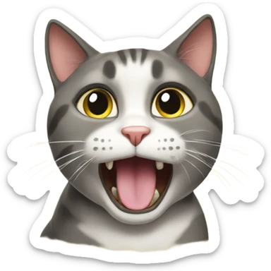 cat who is hungry  sticker