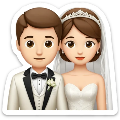 Two people getting married sticker