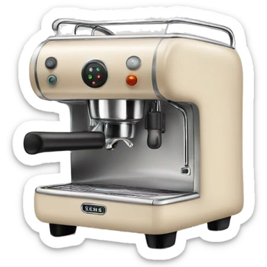 beige SMEG espresso machine sticker