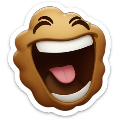 poo emoji laughing  sticker