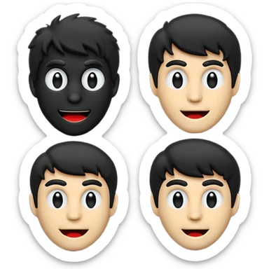 GENERAME  ENTRE 3 Y 5  ICONOS TIPO EMOJI SILUETEADOS SIN FONDO   ESTILO RETRO OCHENTERO CON LA TEMATICA DE LA PELICULA An American Werewolf in London (Un hombre lobo americano en Londres) sticker