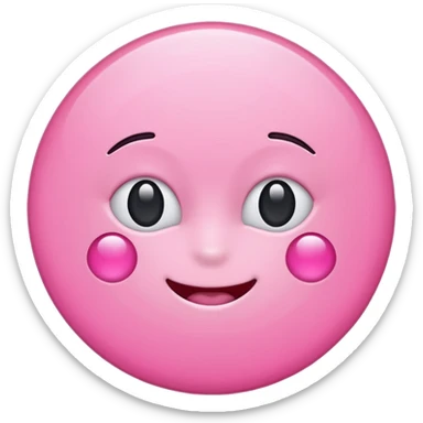 Pink faceless circle Samsung style sticker