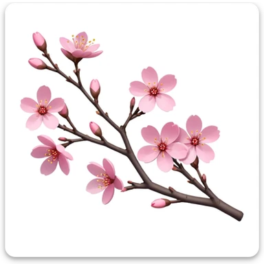 sakura branch with blossoms sticker