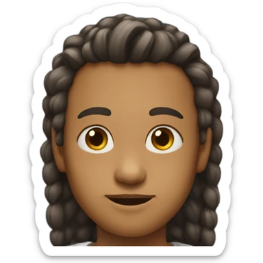 He was born with hair like that of Mbabi and white skin  sticker