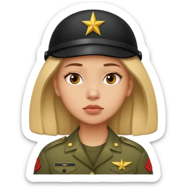 the girl thinks about the guy who is in the army sticker