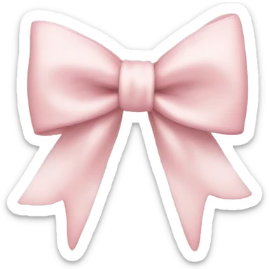 pale pink bow sticker