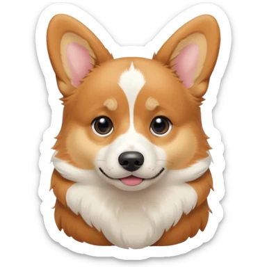 tri-color corgi with tears sticker