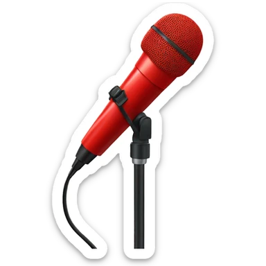 news channel redmike named Red  microphone sticker