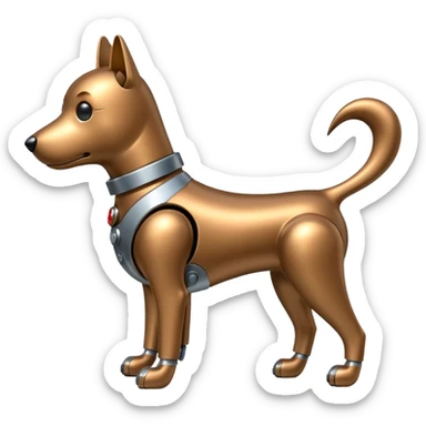 Robots Dog Bot – Mechanical dog with metal body, wagging tail sticker