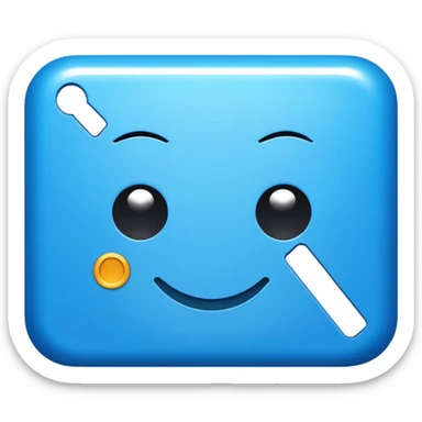 Make the emoji of roblox verify blue tick in rectangle sticker