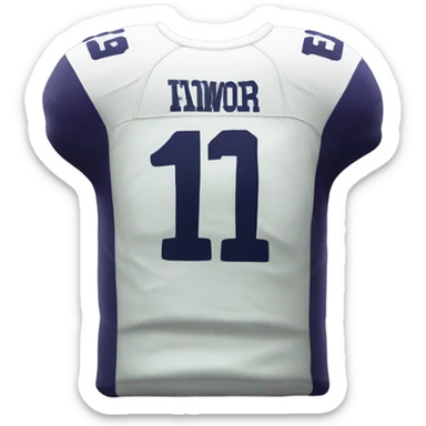 the back of a football jersey with number 19  sticker