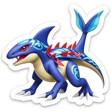Meloetta-Garchomp-Kyogre-Pokémon-Fakémon-fusion-hybrid-creature sticker