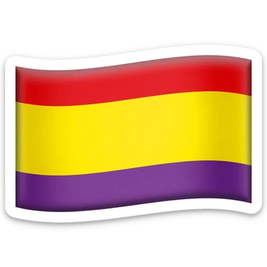 Crea un emoji de la república esoañola rojo amarillo y morado sticker