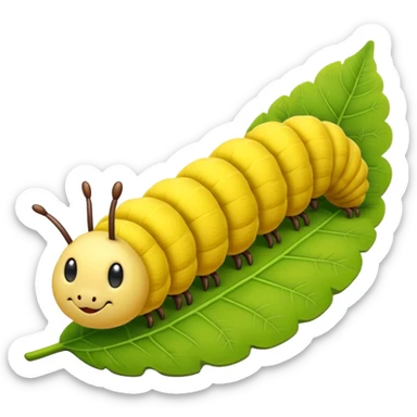 yellow caterpillar sticker