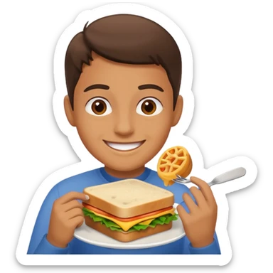 lunch time emotion simply sticker