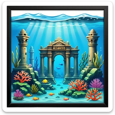 The Lost Island of Atlantis sticker