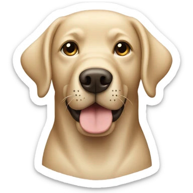 Beige spikes hair Labrador retriever  sticker