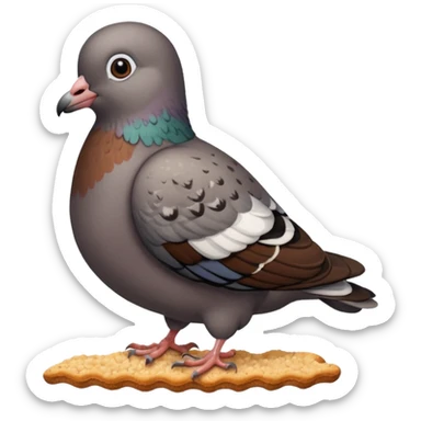 breadcrumbs been eaten by a pigeon sticker