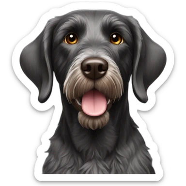 black german wirehaired pointer dog sticker
