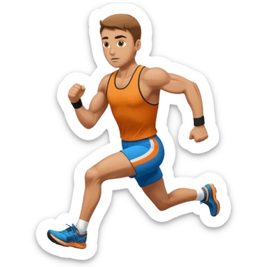 runner finishing a race sticker