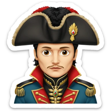cinematic realistic Adam Ant dirty Hungarian Hussar'S JACKET with fur collar - stand and deliver! sticker