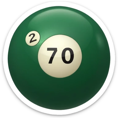 green billiard ball 7 number sticker