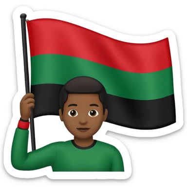 Pan African-African American Flag (Red-Black and Green horizontal stripes) - no stars or other symbols sticker