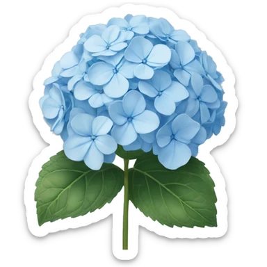 Pastel blue hydrangea sticker